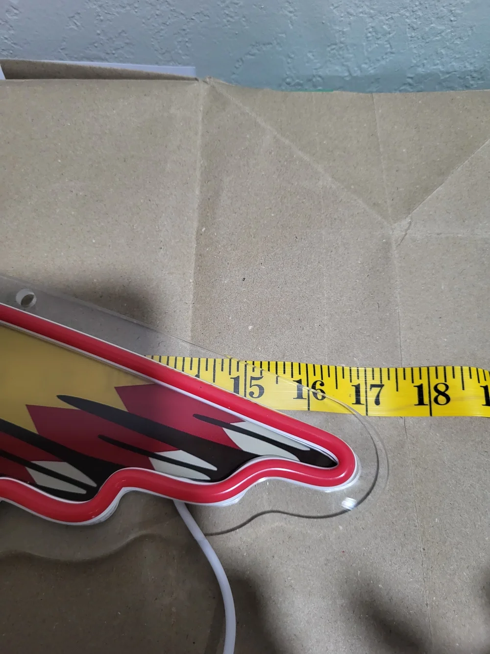 Indian Motorcycle Neon-Style Red and Yellow Wall Sign